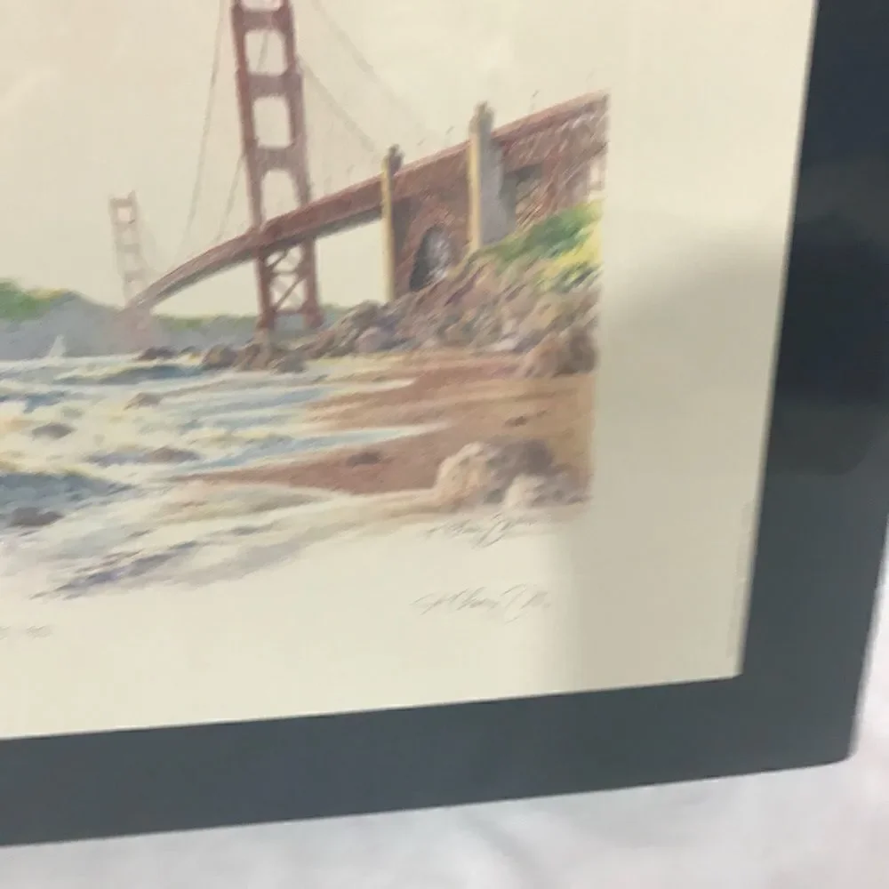 NWT Kathleen Chaney Fritz Golden Gate Print